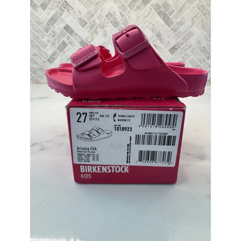 Birkenstock Arizona EVA Sandals Kids Youth Size 9‎ 27 Beetroot Purple Slides